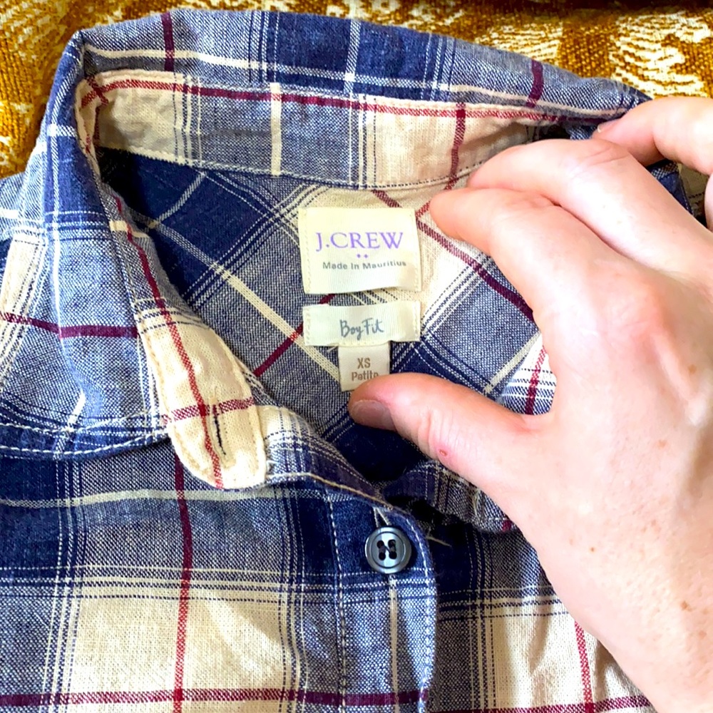 JCREW xs petite women’s plaid top